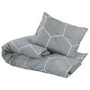 vidaXL Duvet Cover Set Set of 2 Grey 100% Cotton 102.4x94.5 in