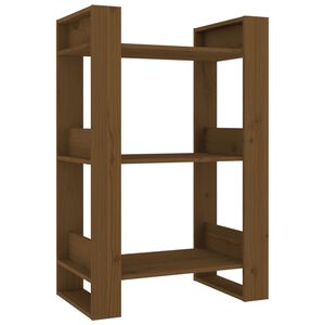 vidaXL Book Cabinet Honey brown Solid pine wood Medium Book Cabinet