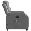 vidaXL Electric Massage Recliner Chair Grey Faux Leather, Metal, Wood