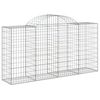 vidaXL Gabion Basket Set of 14 Silver Galvanized Iron Large Durable