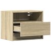 vidaXL Wall-mounted Bedside Cabinet Sonoma oak Engineered wood Compact