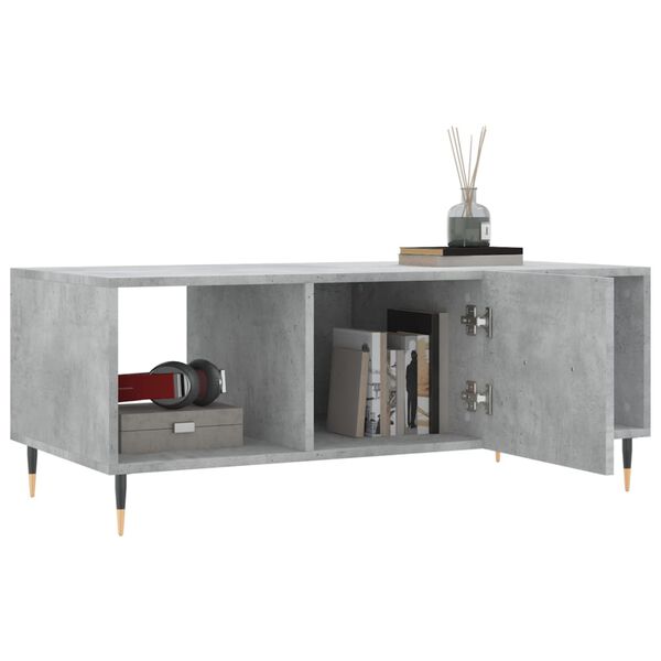 vidaXL Coffee Table Concrete Grey Engineered Wood Medium Modern