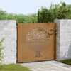 vidaXL Garden Gate 33.5x29.5" Corten Steel Tree Design