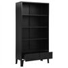 vidaXL Bookshelf Black Steel Storage Bookshelf Rectangular