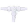 vidaXL 3-way Ball Valve White and Black Plastic 3-Way Ball Valve Other