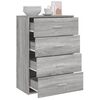 vidaXL Sideboard Grey Sonoma Engineered Wood Medium Buffet Rectangular