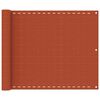 vidaXL Balcony Screen Orange 29.5x236.2" HDPE