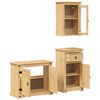 vidaXL Bathroom Furniture Set Honey Brown