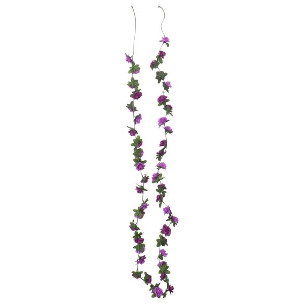 vidaXL Christmas Flower Garland Light Purple