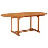 vidaXL Garden Table Reddish-brown Solid eucalyptus wood Medium