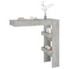 vidaXL Wall Bar Table Concrete gray Engineered wood Compact Modern
