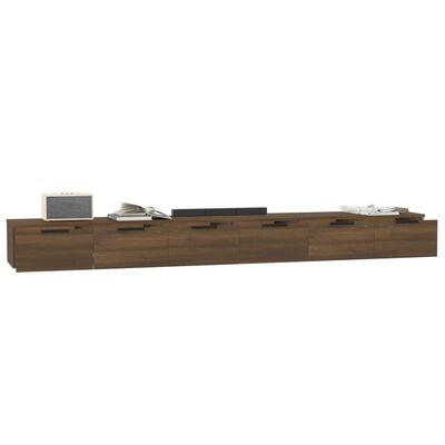 vidaXL Wall Cabinets 2 pcs Brown Oak 40.2"x11.8"x7.9" Engineered Wood