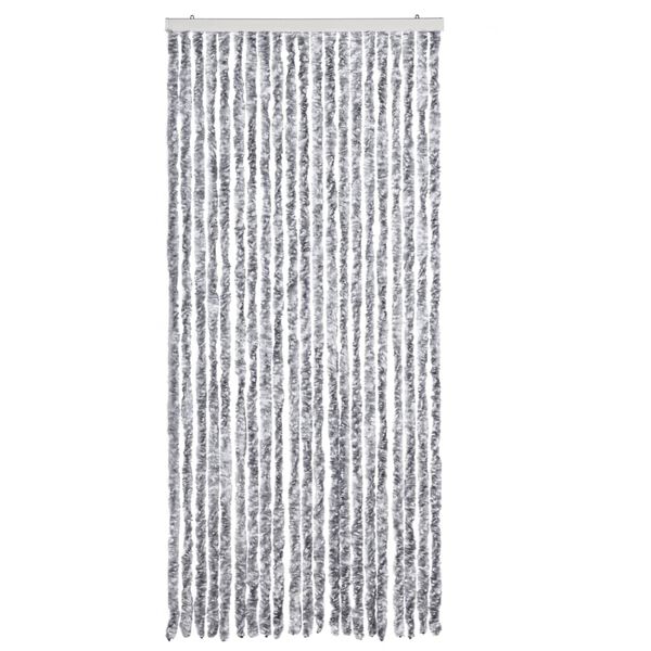 vidaXL Insect Curtain White and Grey 35.4x86.6" Chenille