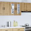 vidaXL Kitchen Wall Cabinet Artisan Oak Engineered wood and glass