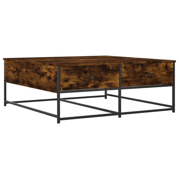 vidaXL Coffee Table Smoked Oak Engineered wood, metal