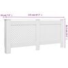 vidaXL Radiator Covers 2 pcs White 67.7"x7.5"x32.1" MDF