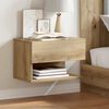 vidaXL Wall-mounted Bedside Cabinet Artisian Oak Engineered Wood Compact