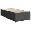 vidaXL Bed Frame Dark Grey Polyester, Plywood, Engineered Wood Twin