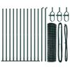 vidaXL Fence with Post Green 3.94 x 82.02 ft Steel