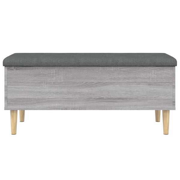vidaXL Storage Bench Grey Sonoma