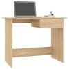 vidaXL Desk Sonoma Oak Engineered Wood Compact Corner Desk Rectangular