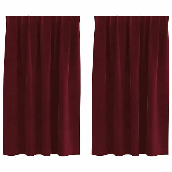 vidaXL Blackout Curtains 2 pcs Wine Red 55.12 x 55.12 in Velvet