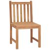 vidaXL Garden Chair Set of 2 Natural Teak Teak hardwood Standard