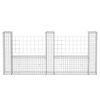 vidaXL Gabion Basket U-Shape Galvanized Steel 94.5"x7.9x39.4"