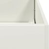 vidaXL Planter White Cold-rolled steel Large Decorative Inlays Planter