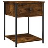 vidaXL Bedside Table Set of 2 Smoked oak Engineered wood, iron