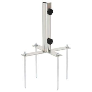 vidaXL Parasol Base Silver Steel with powder coating Compact
