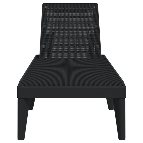vidaXL Sun Lounger Anthracite Polypropylene 73.2 x 23.6 x 11.4 in
