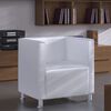 vidaXL Armchairs White Artificial leather, metal Standard Durable