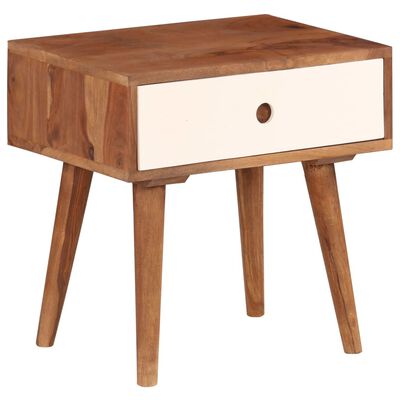 vidaXL Bedside Table Solid Sheesham Wood 17.7"x11.8"x17.7"