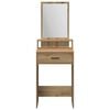 vidaXL Dressing Table with Drawer Artisan Oak 19.69 x 16.14 x 55.12 in