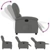 vidaXL Recliner Chair Dark grey Fabric (100% polyester), metal, plywood