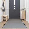 vidaXL Doormat Grey Polypropylene and PVC 45.3 x 196.9 in Non-slip