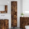 vidaXL Bathroom Cabinet with Door Smoked Oak 12.40 x 12.99 x 74.80 in