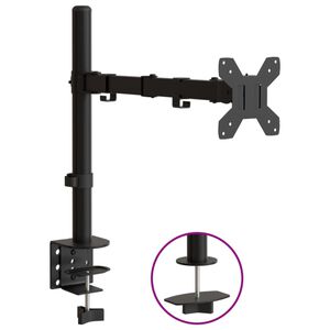 vidaXL Monitor Mount Black Steel VESA 75/3.94 "