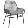 vidaXL Garden Dining Set Grey PE rattan 5 Piece Set