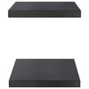 vidaXL Wall Shelf Black Stainless Steel 19.7 in x 11.8 in x 1.2 in