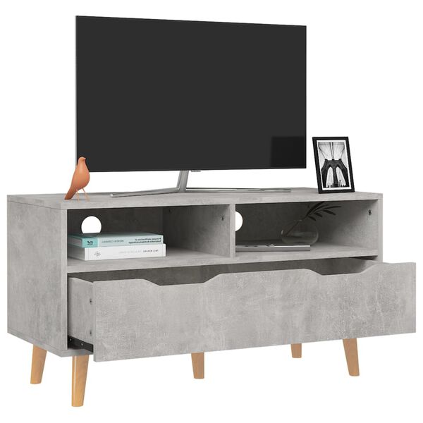 vidaXL TV Cabinet Concrete Grey Engineered Wood Medium TV Cabinet