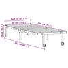 vidaXL Bed Frame White Steel Twin Foldable Bed Frame Rectangular