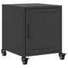 vidaXL Bedside Cabinet Set of 2 Black Cold-rolled steel Bedside Cabinet