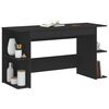vidaXL Desk Black Engineered Wood Large Desk Rectangular Modern