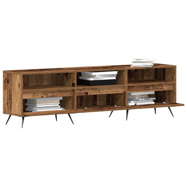 vidaXL TV Cabinet Old wood 59.06 x 11.81 x 17.52 in Engineered wood