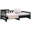 vidaXL Day Bed Black Solid pine wood 2x
