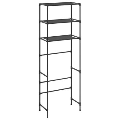 vidaXL 3-Tier Storage Rack over Toilet Black 20.9"x11"x66.5"