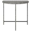 vidaXL Garden Table Grey Poly rattan, powder-coated steel Medium Durable