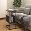 vidaXL Side Table Black 21.7"x14.2"x23.4" Engineered Wood